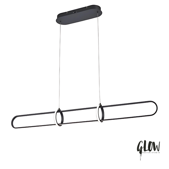 LEXINGTON Linear TriColour Selectable Matte Black LED Pendant
