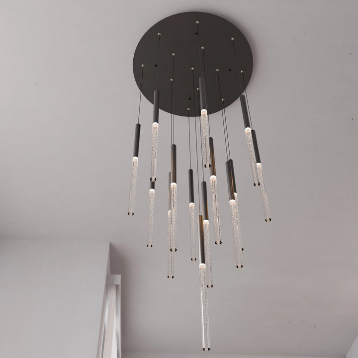 Calibo Rhea 14 Light Pencil Drop LED Cluster Pendant