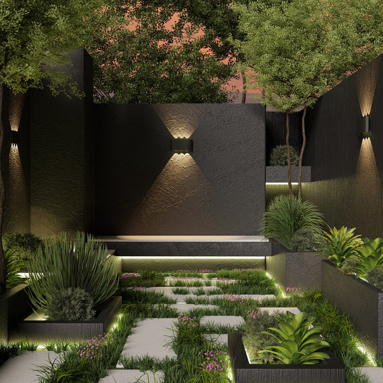 Calibo Bold 4W Multi-Beam Exterior Up/Down LED Wall Light
