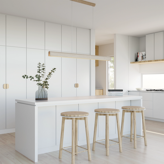 Calibo Inspire Crafted Travertine Tricolour LED Linear Pendant