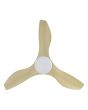 SURF 40 Oak and White ceiling fan with LED light