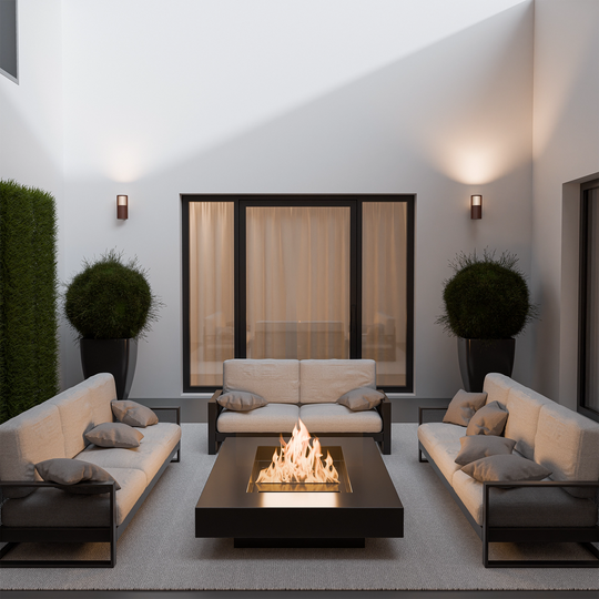 Calibo Bright Cylinder Up/Down Outdoor LED Wall Light with Linear Fin Detailing