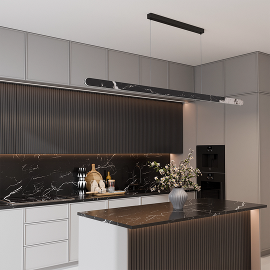Calibo Lanner 2000mm Crafted Marble LED Linear Pendant