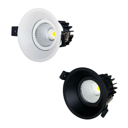 KATOOMBA 12W Tri-Colour Dimmable COB Anti-glare Tiltable LED Downlight 90mm Cut Out