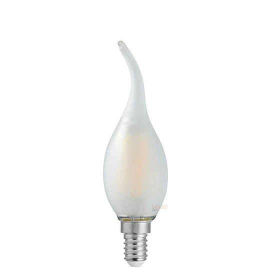 4W Flame Tip Candle Dimmable LED Bulb (E14) Frost in Warm White