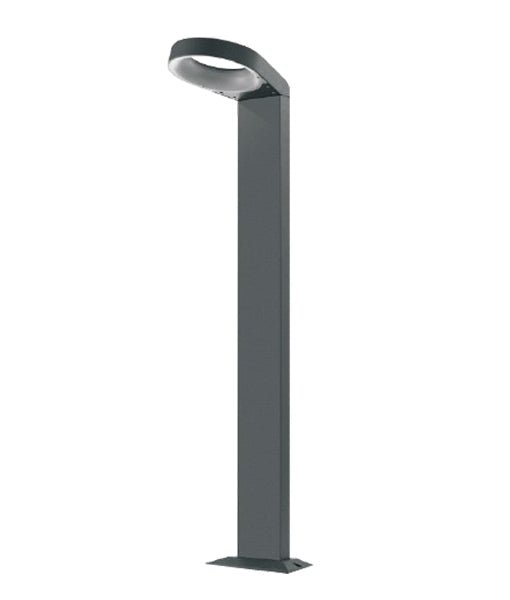 7W LED Bollard Grey Hoop 3000k - BOL3A