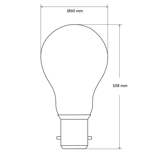 8W 12-24 Volt DC GLS Dimmable LED Light Bulb (B22) Clear in Warm White-Traditional Bulbs-Liquidleds