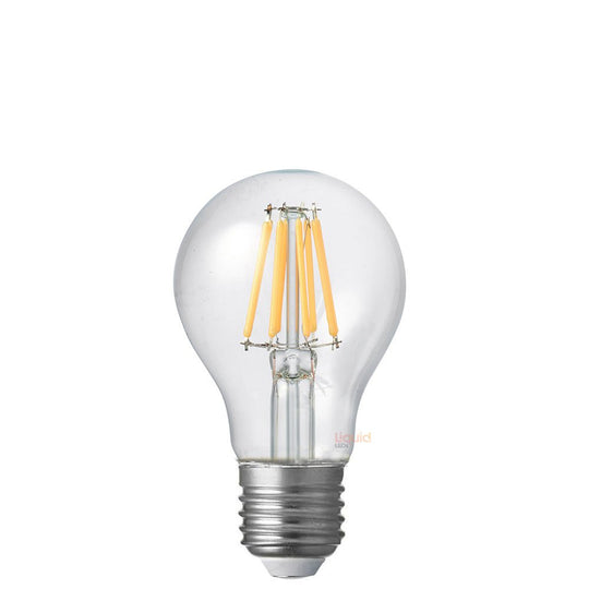 8W 12-24 Volt DC GLS Dimmable LED Light Bulb (E27) Clear in Natural White
