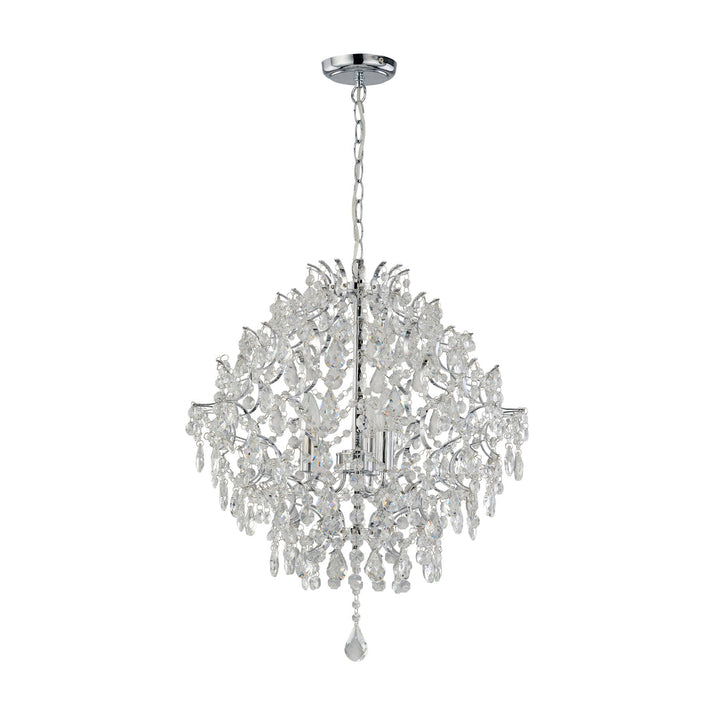 Baroque 5 Light Large Chandelier Chrome & Clear - LL002CH113L