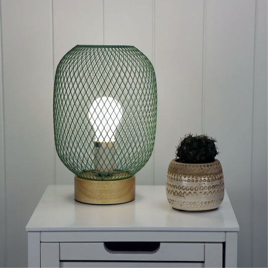 Tilda Mesh Table Lamp Green