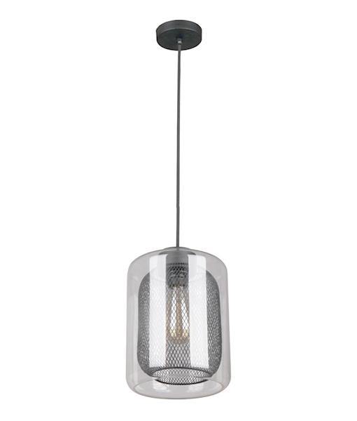 TONO Black Internal Mesh With Clear Glass 1 Light Pendant - TONO1