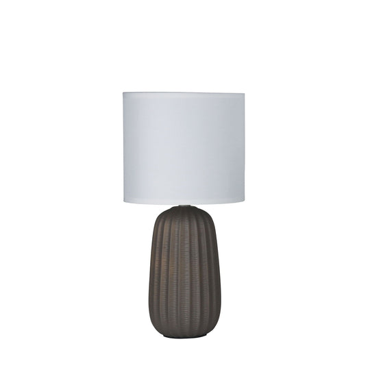 Taupe Complete Table Lamp with LED Tri Colour bulb option