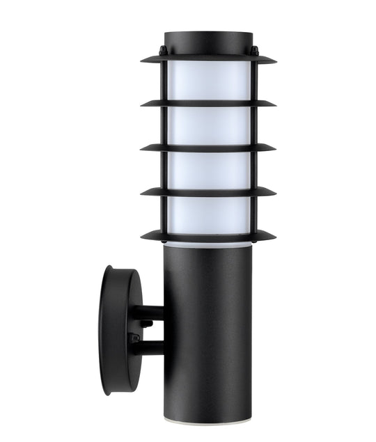 Borda Exterior Louvred Wall Light 304 Stainless Steel Black IP44 - BORDA1