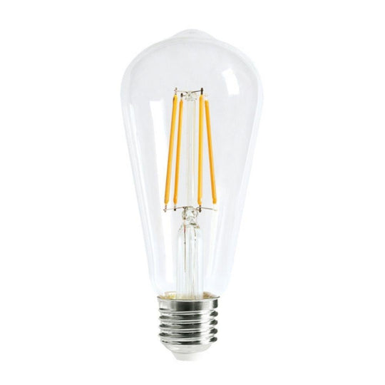 8W LED ST64 Pear Shape Filament Clear Globe - E27
