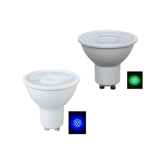 CLA GU10 - 5W LED GU10 Shape Coloured Globe - Blue/Green