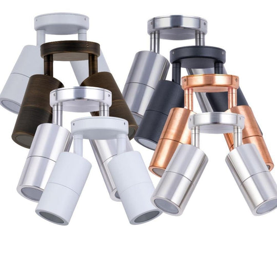 CLA PG2A - 2xGU10 Exterior Double Adjustable Wall Spot Light IP65