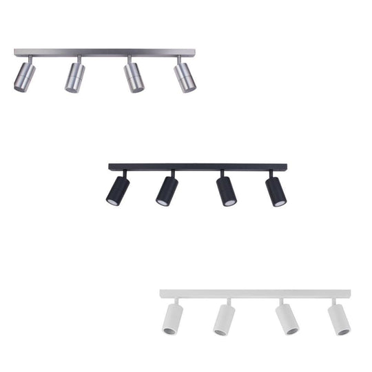CLA PG4BAR - 4xGU10 4 Light Bar Adjustable Rail Ceiling Spot Light IP44