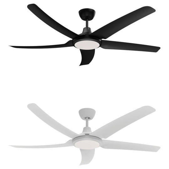 Domus HOVER-56-LIGHT - 5 Blade 56" DC Ceiling Fan with Switchable CCT LED Light