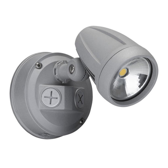 Domus MURO-13 - 13W LED Single Head Exterior Spotlight IP54 Silver - 5000K