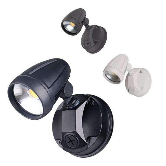 Domus MURO-PRO-15 - 15W LED Tri-Colour Single Head Exterior Spotlight IP54