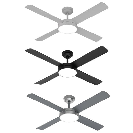 Hunter Pacific PINNACLE - 4 Blade 1320mm 52" DC Ceiling Fan with 18W CCT LED Light