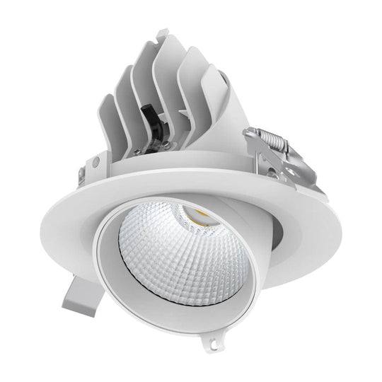 112 25W Tri-Colour Adjustable LED Downlight 145mm cut out
