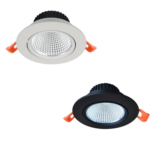 12W Tiltable COB Aluminium LED Downlight 90mm cut out