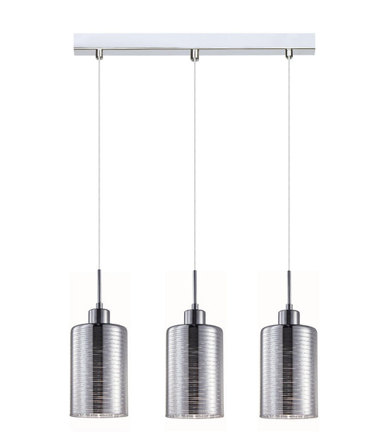 Interior Iron & Chrome Glass 3 Light Island Pendant - ESPEJO1X3S