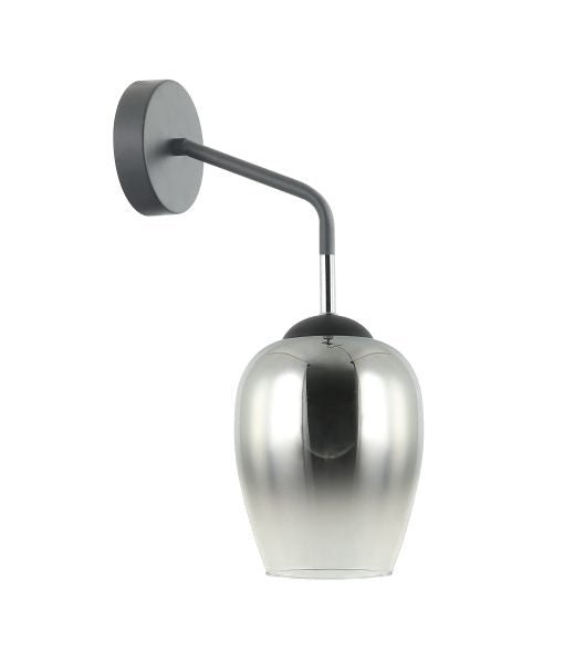 Interior Wine Glass 1 Light Wall Light Black / Chrome - VINUM1W