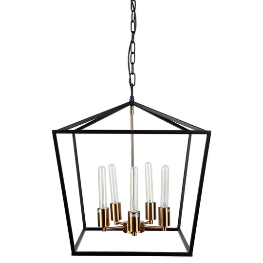 LE MANS MEDIUM Black Iron Pendant