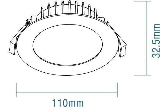 Martec Blitz II 10W Tricolour LED Downlight-LED Downlight-Martec