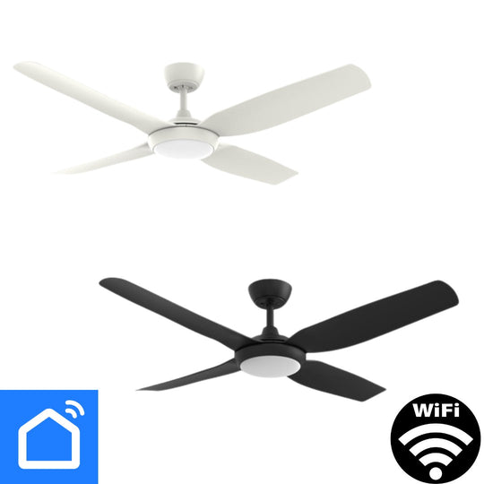Martec VIPER 132cm 4 Blade Wifi Smart DC Ceiling Fan with remote control & LED Light