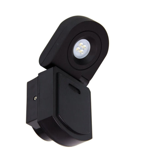 Oriel CURO - 10W LED Exterior Single Head Adjustable Spot Light IP54 Black - 4000K