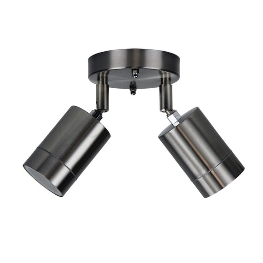 Oriel ZETA - 2 Light Twin Head Exterior Adjustable Spotlight IP44