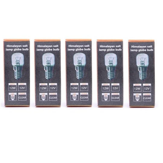 Pack of 5 - 12V 12W E14 Light Bulb Replacement Himalayan Salt Lamp