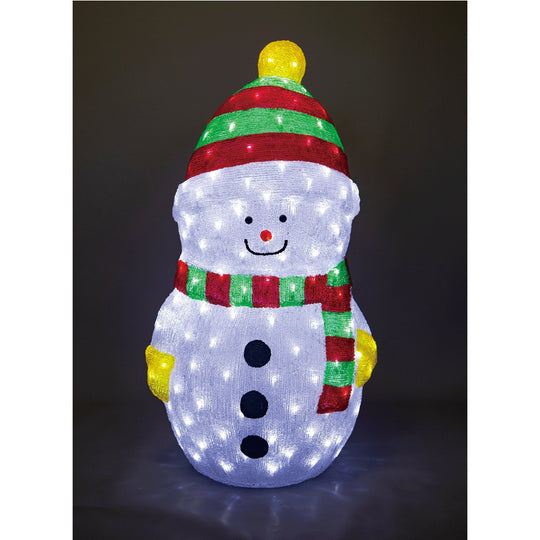Acrylic LED Snowman - 2 Size - Xmas Outdoor Decoration