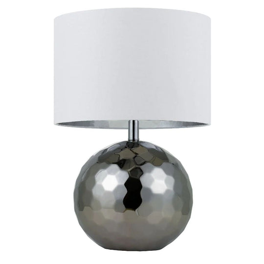 Telbix WISE - Chrome-Finished Ceramic Table Lamp