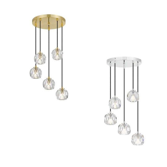 ZAHA - 15W Replaceable G9 LED 5 Light Cluster Pendant - 3000K
