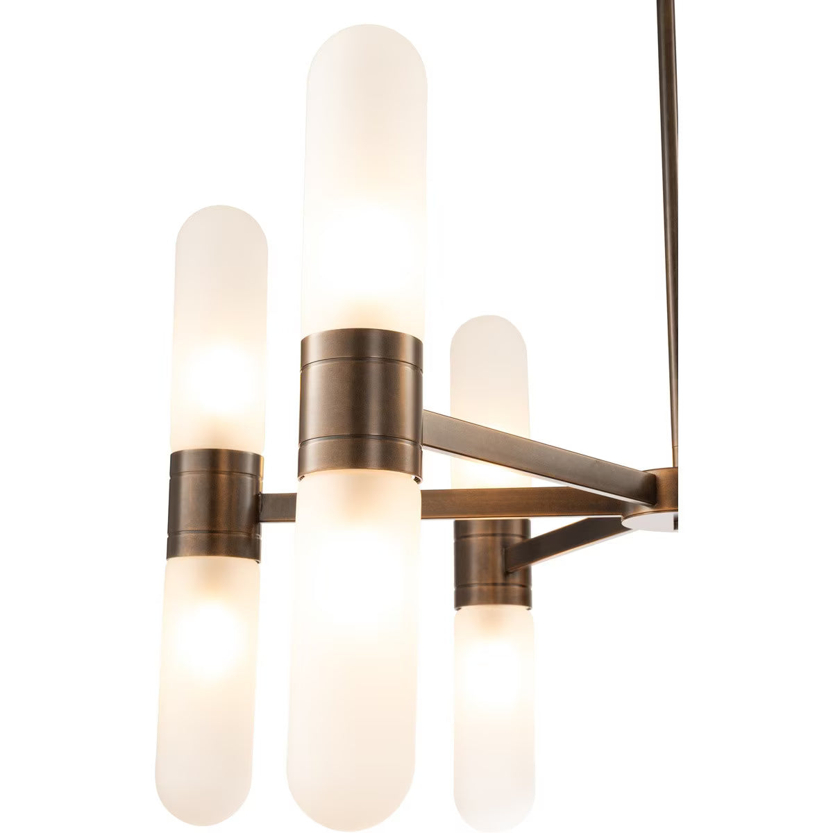 Hepburn 12 Light 6 Arm Pendant Antique Brass