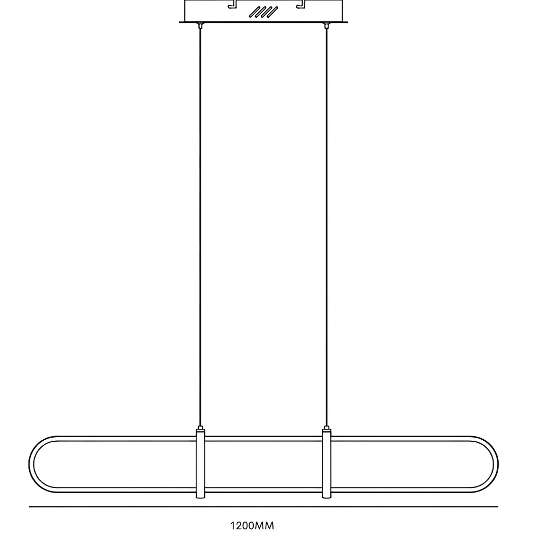 LEXINGTON Linear TriColour Selectable Matte Black LED Pendant