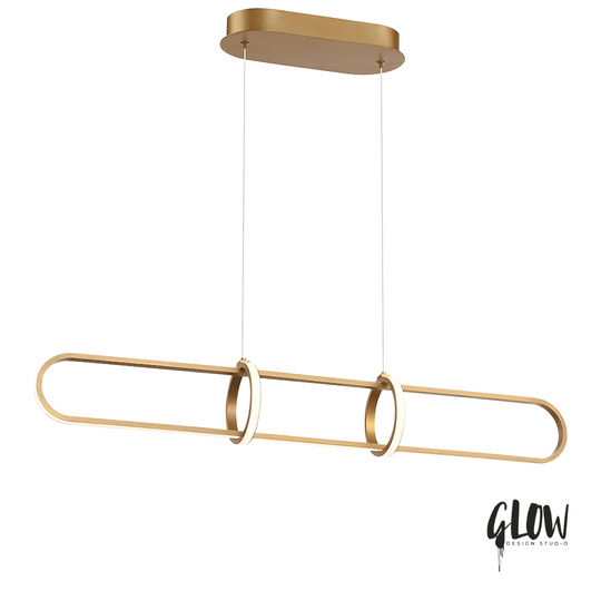 LEXINGTON Linear TriColour Selectable Brass LED Pendant