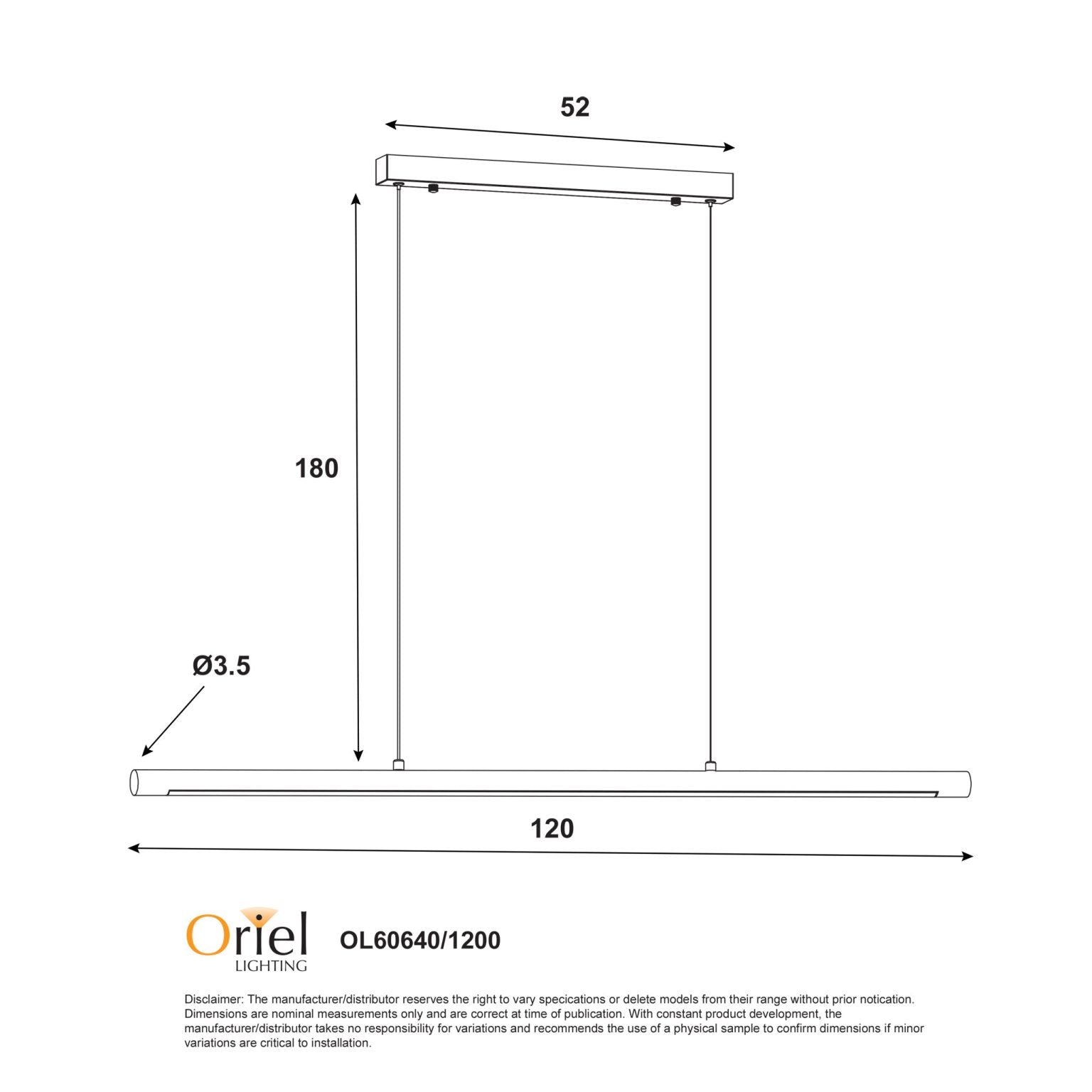 CABER Linear Ash Wood TriColour LED Pendant