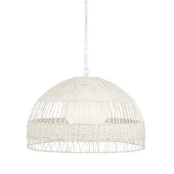 Fortaleza Rattan Pendant - Medium White