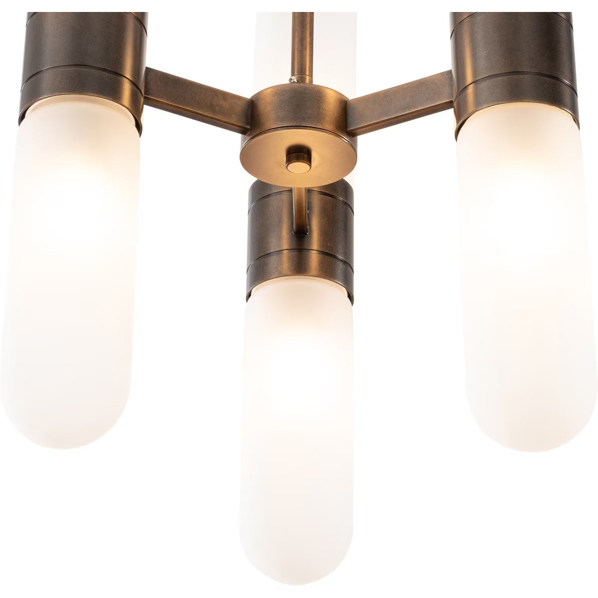 Hepburn 6 Light 3 Arm Pendant Antique Brass