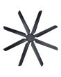 SANTORINI 66 Black Matt ceiling fan