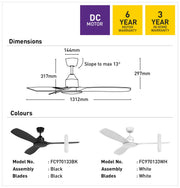 Raptor 131cm DC Ceiling Fan with Remote photo 3