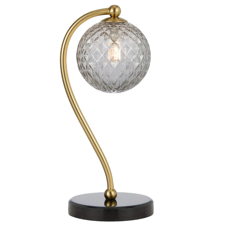 FELTON BALL TABLE LAMP BLACK MARBLE BASE