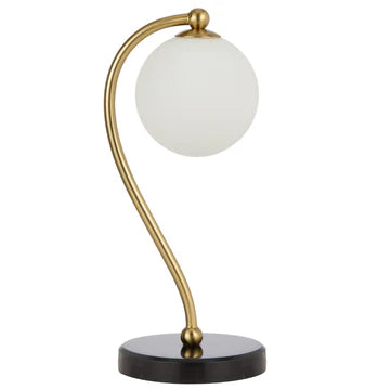 FELTON BALL TABLE LAMP BLACK MARBLE BASE