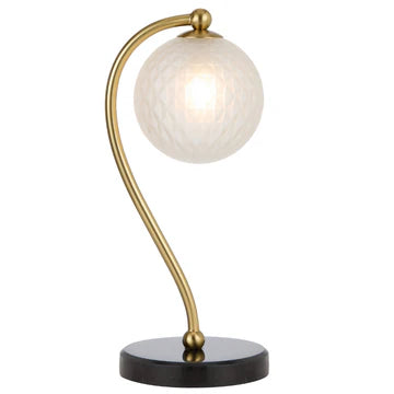 FELTON BALL TABLE LAMP BLACK MARBLE BASE