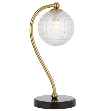 FELTON BALL TABLE LAMP BLACK MARBLE BASE